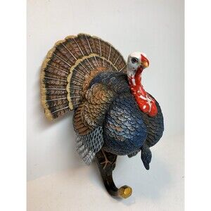 Wild Turkey Wall Hook Coat Hat Hanger Man Cave Cabin Hunting Wildlife Decor